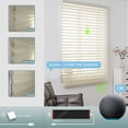 thumbnail image 3 of Yoolax Motorized Shangri-la Sheer Shade Remote Control Wireless Battery Rechargeable Window Blinds for Privacy(60% Shading Texture Beige,62"W x 72"H), 3 of 6