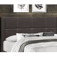 thumbnail image 3 of Platform Bed upholstered in luxurious Tufted Bonded Leather - Brown, 3 of 3