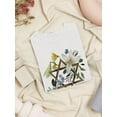 thumbnail image 3 of Floral Hanukkah C T-Shirt Women -Grace Popp Designs, Female Medium, 3 of 4