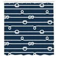 thumbnail image 3 of Ambesonne Navy Blue Shower Curtain, Sailor Knots Marine, 69"Wx75"L, White and Blue, 3 of 5