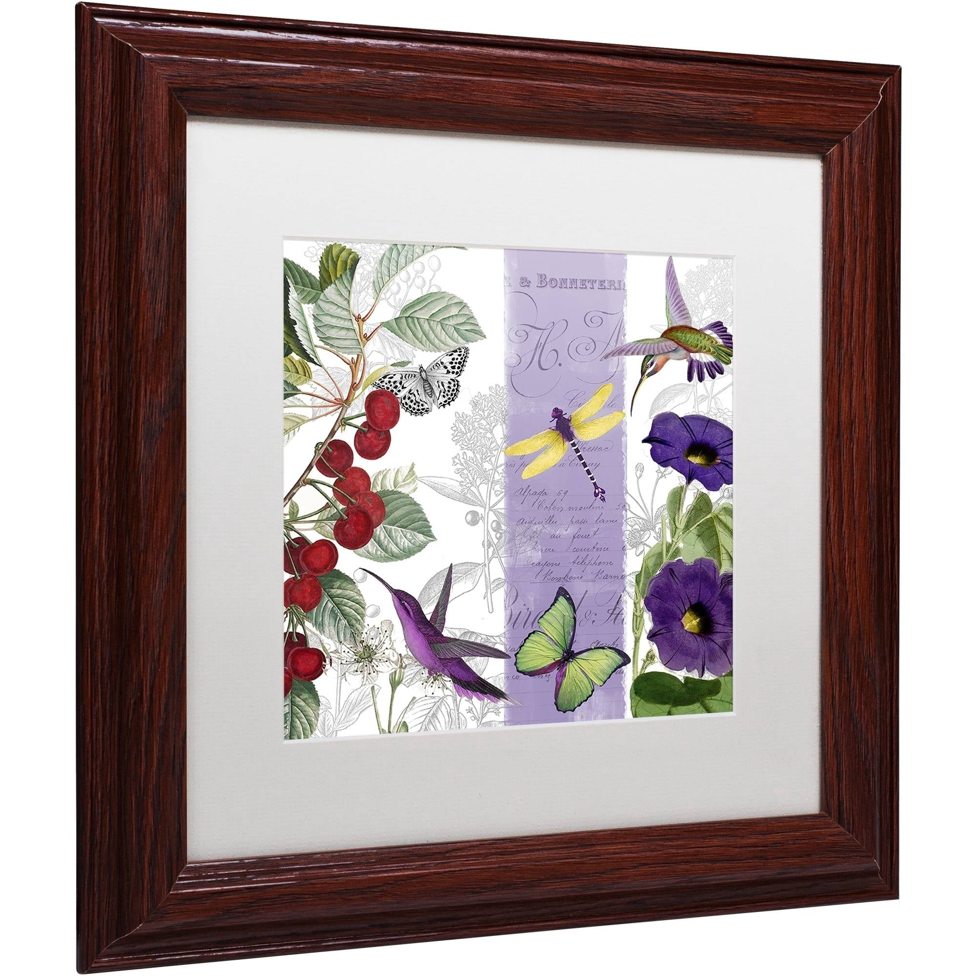 Trademark Fine Art "Cherry Picked I" Canvas Art by Color Bakery White Matte, Wood Frame