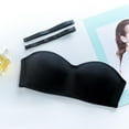 thumbnail image 2 of Bigersell Padded Bralette Thin Cup Push-Up Bra Seamless Underwire Breathable Woman Underwear Big & Tall Size Wireless Comfortable Bra, Style 667, Black 32B, 2 of 4