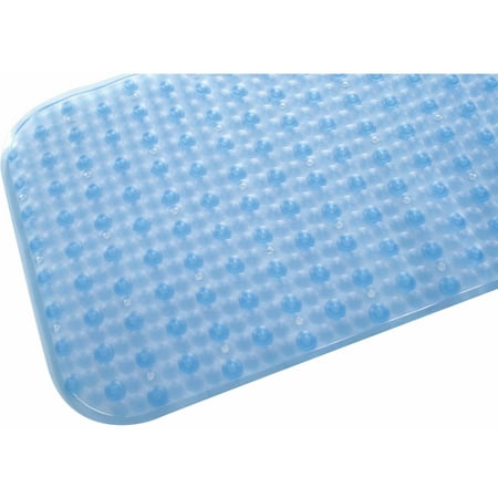 Splash Home Pluto Bathtub Mats Non-Slip Mildew Resistant Machine-Washable with 58 Strong Suction Cups, 16 X