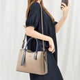 thumbnail image 2 of Stylago Womens Leather Handbags Fashion Zipper Compartments Tote Crossbody Bags Work Medium Shoulder Purses for Travel Vacation Brown, 2 of 6