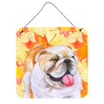 thumbnail image 1 of English Bulldog Impressions Murales Ou de Porte d'Automne, 1 of 1