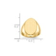 thumbnail image 5 of Real 14kt Yellow Gold 12.0x17.0mm Open Back Signet Ring Size: 7; for Adults and Teens; for Women and Men, 5 of 5