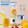 thumbnail image 4 of HAHDAXIA Portable Blender, Personal Blender for Shakes and Smoothies, 300W Powerful Smoothie Blender, 3X More Power than Mini Travel Blender, Crush ice| Blender BravoS (4th Gen|Gift Set, Snow, 4 of 7
