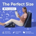thumbnail image 4 of AllSett Health Bed Wedge Pillow Set – 2-Piece Memory Foam Support Cushions for Back, Legs & Knees, Navy, 4 of 7