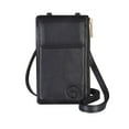 thumbnail image 1 of Habitu Universal Vegan Leather Crossbody Wallet - Black, 1 of 6