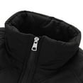 thumbnail image 6 of ZCFZJW Quilted Jacket for Mens Heavyweight Thicken Fleece Sherpa Lined Winter Coats Warm Full Zip Stand Collar Bomber Jacket with Pockets Black L, 6 of 8