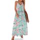 thumbnail image 1 of flor de cerezo sobre menta rosa flor de cerezo acuarela Vestido sin mangas vestidos de verano Vestido largo mujer, 1 of 7