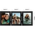 thumbnail image 3 of Americanflat Hinged 3 Photo Frame in Black MDF - Desk Photo Frame for 5X7" Photos - Tri Folding Picture Frame For Desk - Displays 3 Photos with Shatter-Resistant Glass Covers, 3 of 5