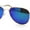 Gold - Teal Mirror, variant on Kids Size Color Mirror Classic Tear Drop Shape Officer Pilots Wire Rim Sunglasses Gold - Teal Mirror
