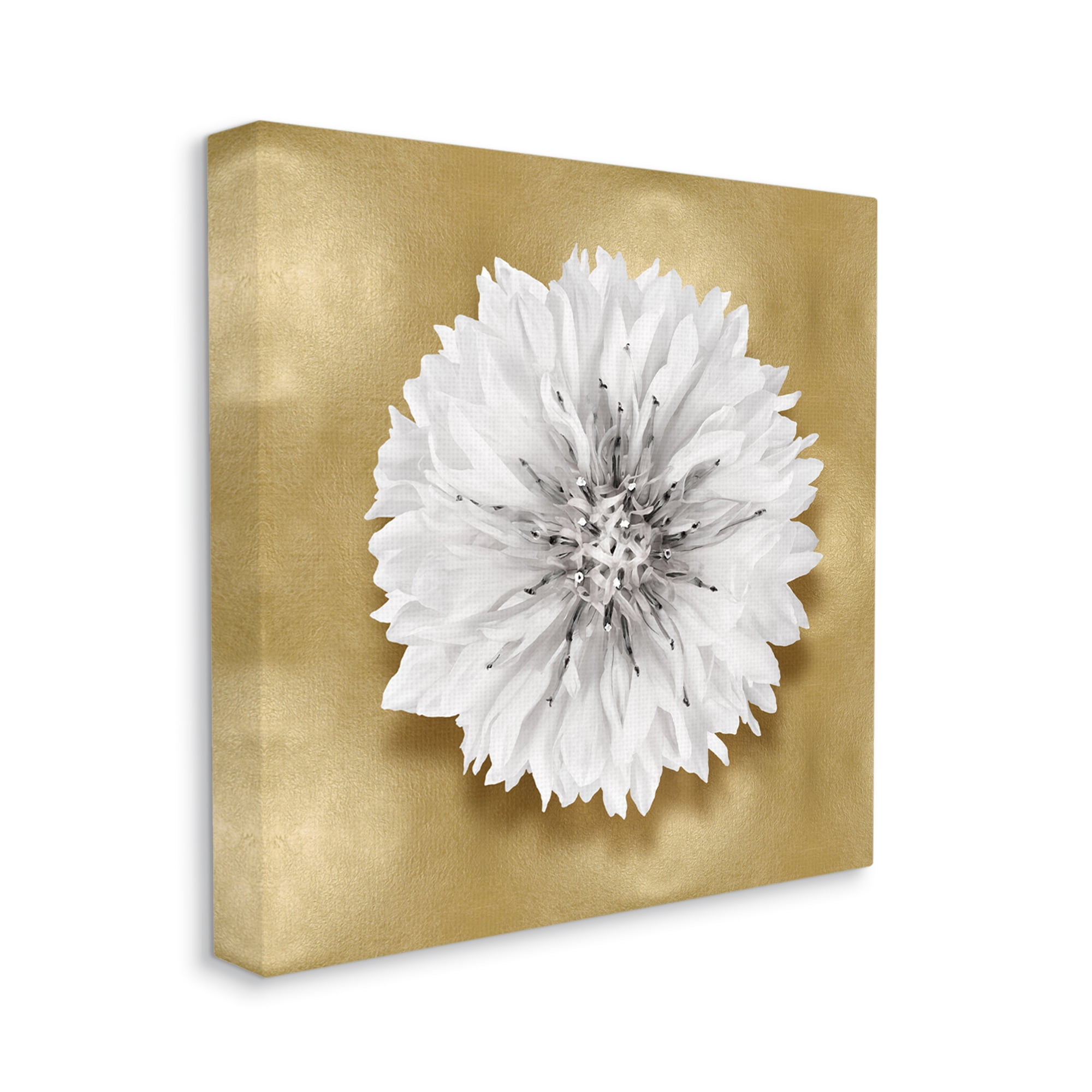 Stupell Industries Modern Glam Dahlia Botanical & Floral Painting Gallery Wrapped Canvas Art Print Wall Art, 30 x 30