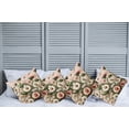 thumbnail image 2 of Ambesonne Floral Eucalyptus Throw Pillow Cover 4 Pack, Blushing Blooms, 24", Blush Forest Green Pink, 2 of 7