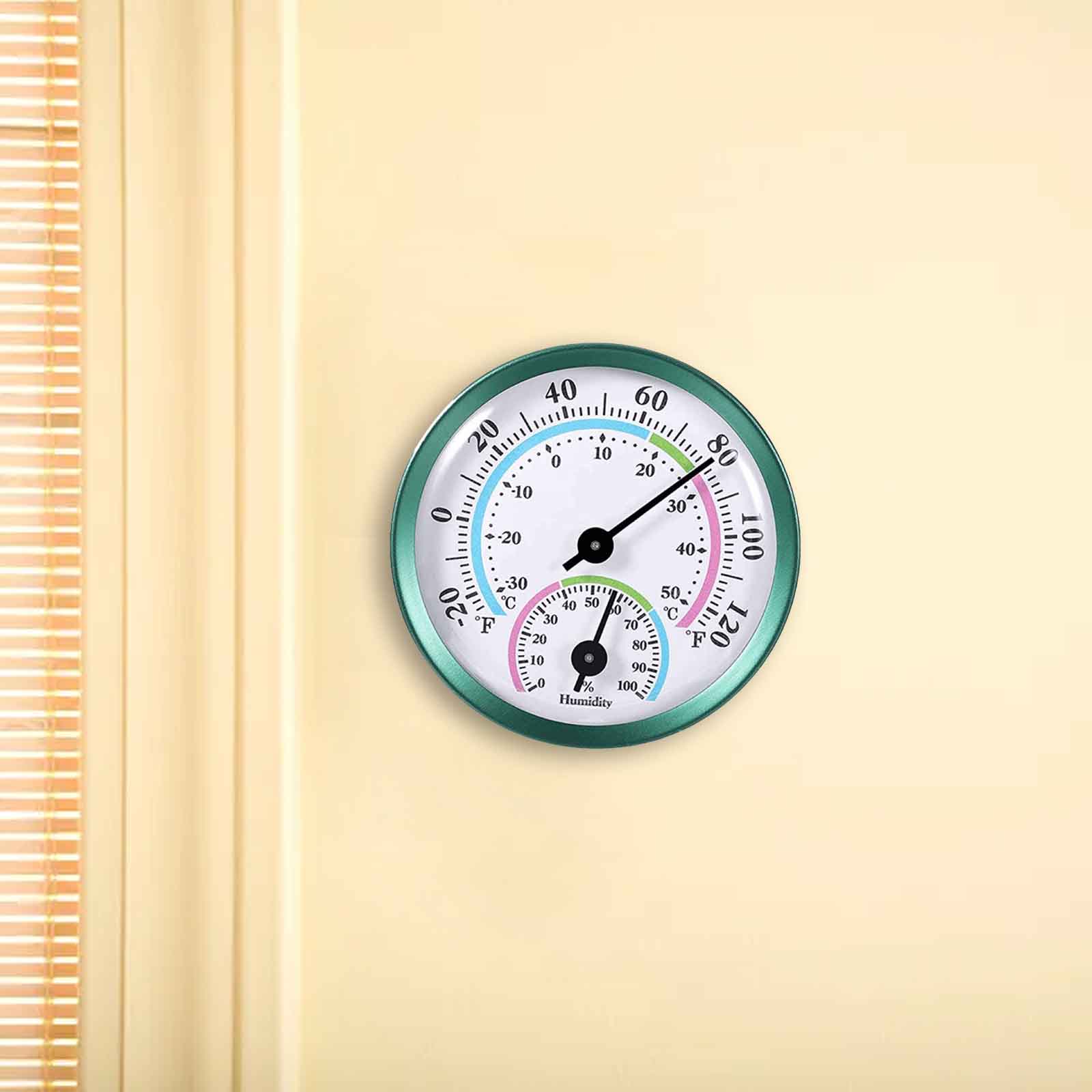 1PC Mini Indoor Temperature Hygrometer Analog, Temperature Humidity Gauge for Home, Room, Outdoor, Hygrometer Analog Hygrometer for Indoor And Outdoor Use 2inch