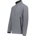 thumbnail image 1 of Augusta Sportswear Men's Chill Fleece 2.0 1/2 Zip Pullover, Graphite, Large, 1 of 1