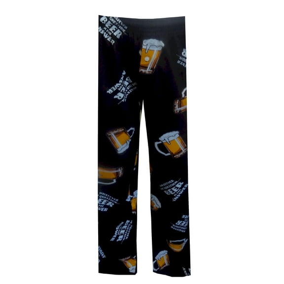 Fun Boxers Mens Whatever The Question Beer Is The Answer Lounge Pants Small (Small)