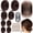 Brown, variant on 63Pcs Hair Bun Maker Set with 8 pcs Hair Buns for Women, 10 Hair Nets Invisible, 40 U Pins, 5 Elastic Ties for Ballet, Work, Women