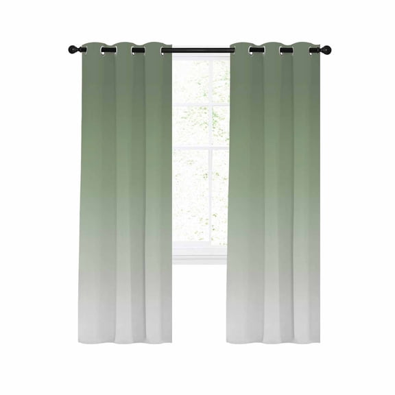 Gradient Sage Green, Blackout Curtains 84 Inches Long for Bedroom, Abstract Contemporary Art Thermal Insulated Room Darkening Black Out Window Curtain Panels Grommet Drapes for Living Room