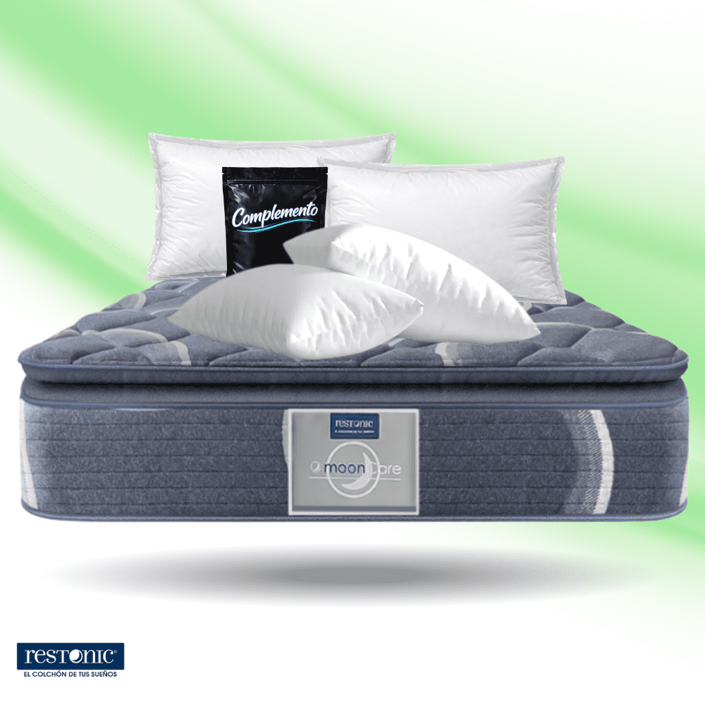 Colchón Individual Ortopédico + 2 Almohadas Standar + Complemento