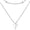 02. Silver, variant on FindChic Layered Cross Necklace for Women, 14K Gold Plated Cross Pendant Necklace Trendy Beaded Chain Choker Necklaces Christian Faith Jewelry Gifts for Women