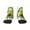 1 Black, variant on Avocado with Glasses Pattern Quarter Crew Socks,Toe Seamed Ankle Socks,Cotton Cushioned Breathable Athletic Crew Sports Socks