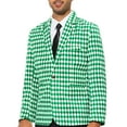 thumbnail image 4 of Lars Amadeus Men's Checked Blazer Slim Fit Casual Lightweight Plaid Sports Coat, 4 of 5