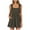 Coffee, variant on Womens Rompers - Summer Casual Smocked Rompers Square Neck Sleeveless Wide Leg Short Jumpsuit with Pockets (XL, Blue)