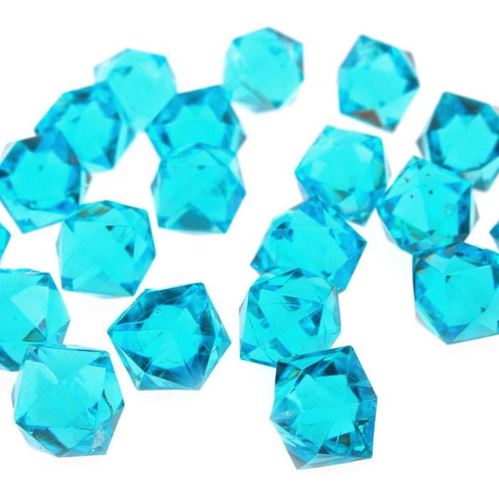 1lb Royal Blue Acrylic Ice Rocks Plastic Crystals Faux Glass Table Scatter 240pc 