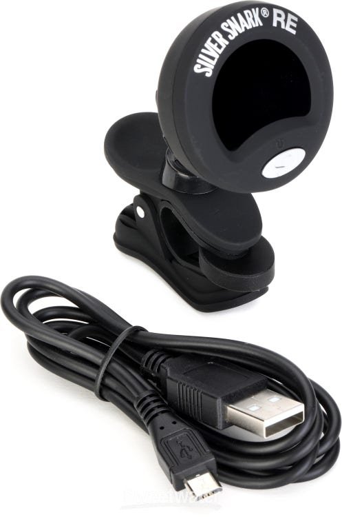 Rechargeable Snark Instrument Guitar Tuner Black Silver Clip On All SIL-BLK 2 Pack RE