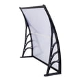 thumbnail image 2 of Zimtown 40''x 40''' Silver and Black Window Door Awning, UV Resistant, 2 of 10