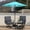 Blue, variant on Autlaycil Patio Furniture Set 5 Pieces, Gray Outdoor Swivel Rocking Chairs Set, 9ft Gray Patio Umbrella with Base Garden Conversation Bistro Sets for Porch, Pool, Backyard