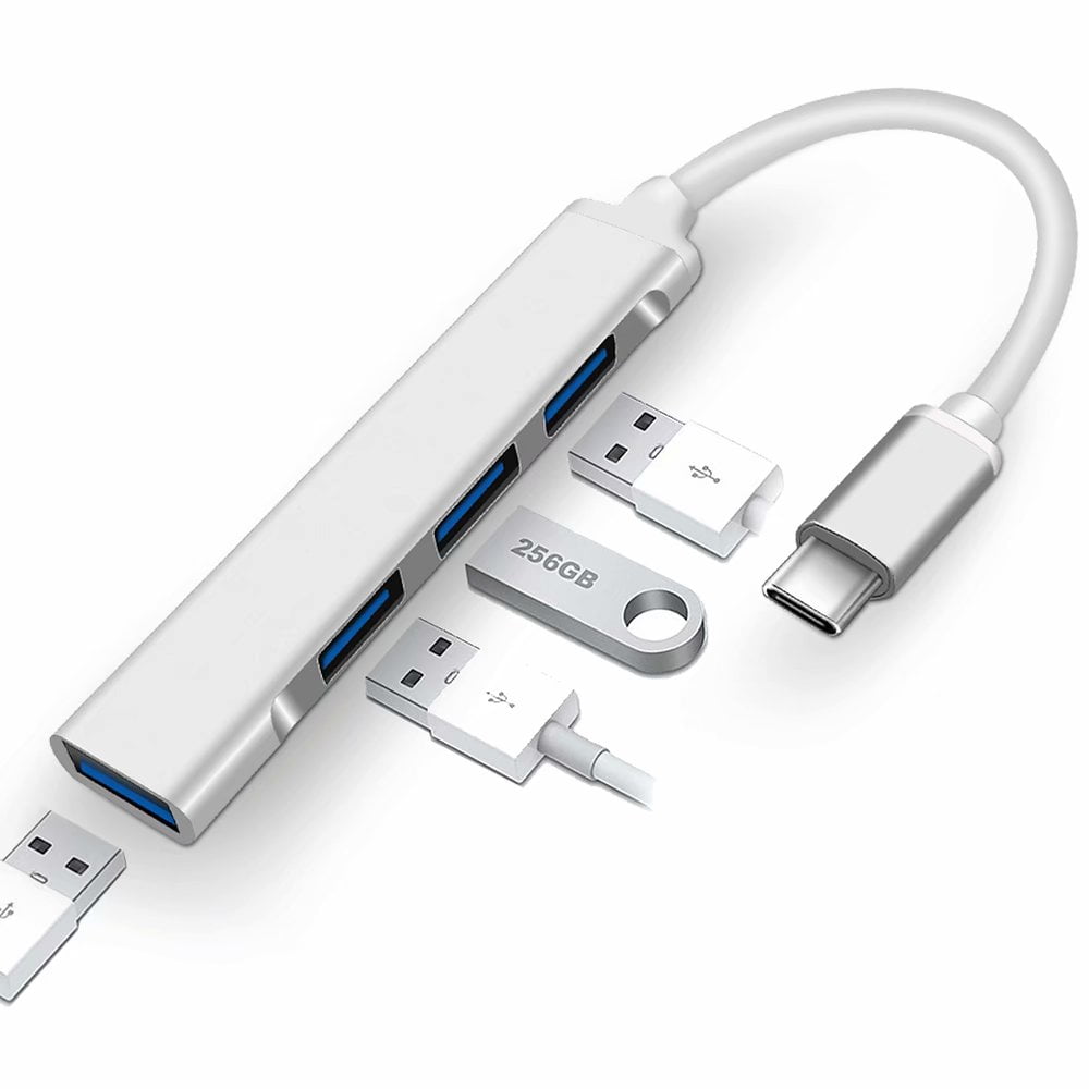 Black KOOTION USB 3.0 Hub Ultra Slim 3-Port USB 3.0 Data Hub with SD/TF Card Reader Ports and LED Indicator 