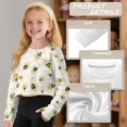 thumbnail image 6 of DISNIMO Girls Crop Tops Bee Print Long Sleeve Cropped Sweatshirt for Teens Kids Casual Crew Neck Pullover Tops Fashion T Shirts, 6 of 7