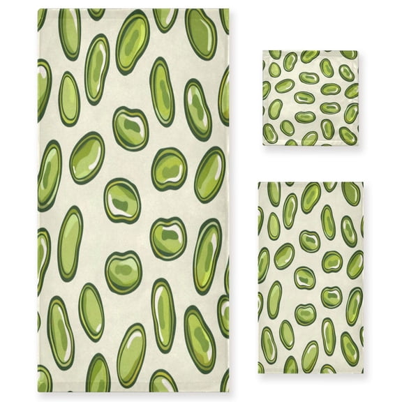 Three-Piece Towel Set Face Towel Towel Set Hand Towel Bath Towel Cotton Bath Towels Bath Towel Sets Hand Bath Towels Mung Bean