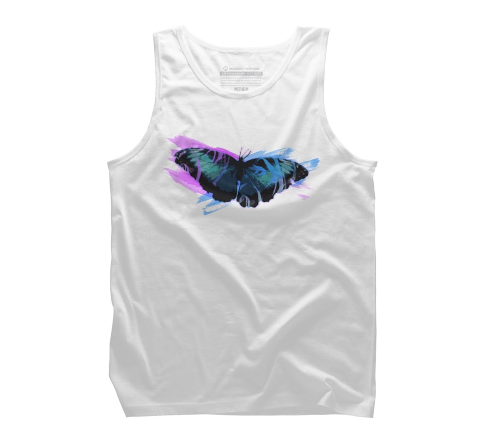 Design By Humans Brown Butterfly Mens Graphic Tank Top