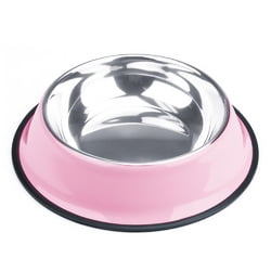 

Autoster 72oz. Pink Stainless Steel Dog Bowl - ABWL-206
