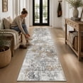 thumbnail image 3 of SIXHOME 2' x 10' Washable Runner Rug, Farmhouse Abstract Non-Slip Carpet,Soft Neutral Indoor Rug for Hallway, Bedroom, Bedside, Laundry Room & Kitchen, Brown, 3 of 7
