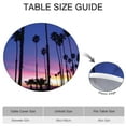 thumbnail image 6 of Waterproof Round Tablecloth with Summer Beach Palm Trees and Tropical Palm Trees Designs, Elastic Fitted Vinyl Table Cover with Backing, Ideal for Indoor Dining and Outdoor Use, 6 of 7