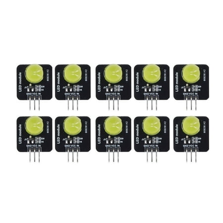 

10Pcs LED Module 10mm 3.3V5V Decorative Light Board Chip Bulb for Home Decoration MRB050C Yellow
