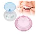 thumbnail image 3 of Caja de almacenamiento de dientes giratoria portátil Caja de soporte de corrección dental Caja de almacenamiento linda Azul 8,8 x 2,5 cm, 3 of 5