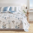 thumbnail image 6 of Nautical Quilt Set - Lightweight, Soft, All-Season - 2-Piece Reversible Bedding Set (Twin / Twin XL, Flag Stripe / Ocean Stories), 6 of 6