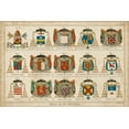 thumbnail image 2 of Vintage Collection 14x11 White Modern Wood Framed Museum Art Print Titled - Art Heraldique II, 2 of 4