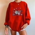thumbnail image 1 of Meichang Sweatshirts Graphiques pour Femmes Surdimensionnés pour la Saint-Valentin Hauts Mignons Sweatshirts Graphiques Amour Manches Longues Col Rond Décontracté, 1 of 4
