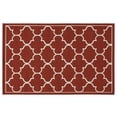 thumbnail image 1 of Noble House Tapis d'Extérieur Thornhill 3 Pieds 3 Pouces x 5 Pieds en Rouge et Ivoire, 1 of 6