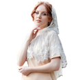 thumbnail image 5 of Embroidered lace veil for Catholic church mass, prayer head scarf, Spanish head, 5 of 5