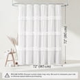thumbnail image 7 of Seasonwood White Ruffle Shower Curtain,Tiered Fabric Bathroom Curtain for Farmhouse Decor,72 x 72 Inch, 7 of 7