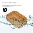 thumbnail image 3 of Bamboo Soap Dish Holder Case Storage Bar Tray Shower Wooden Travel Single Layer, 3 of 6