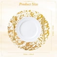 thumbnail image 5 of EcoNesxp pcs Disposable Gold Placemat Set Inch Round Gold Foil Mesh Pressed Table Mat Gold Metal Thin Mesh Table Runner Suitable for Home Decoration Dining Table Wedding Birthday Party Gold, 5 of 5